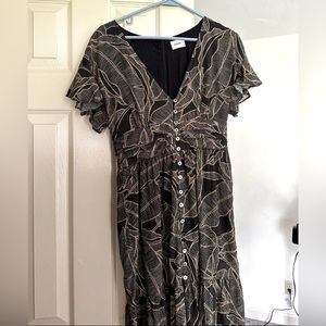Suboo Nadia Collection Button Front Midi Length Dress Size 2